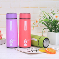 Nouvelle bouteille d'eau portable créative en verre de style chinois, cadeau publicitaire, simple, pour étudiants, vente en gros pour grands magasins