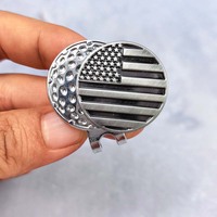 Marqueurs de balle de golf en métal personnalisés, clips magnétiques pour chapeau, vente en gros d'usine, marqueurs de balle de golf avec logo, accessoires de golf promotionnels