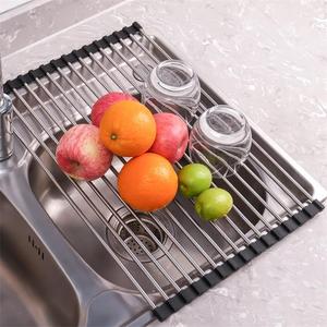 Égouttoir à vaisselle pliable en acier inoxydable pour évier, tapis de séchage pour l'organisation du comptoir de <span class=keywords><strong>cuisine</strong></span> - Product Image 2