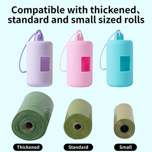 2026 OEM & ODM Distributeur de sacs à déjections pour animaux de compagnie (chats et chiens) d'extérieur, réutilisable, avec procédé de peinture par pulvérisation, et 1 rouleau de 15 sacs pour déjections canines - Product Image 3