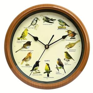 10 13 Inches Cheap Wholesale Kids Room Birds Pattern Silent Plastic <strong>Cuckoo</strong> Bird <strong>Call</strong> with Music Round Wall Clock - Product Image 1