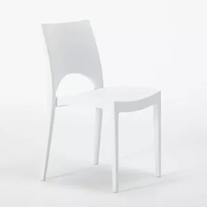 Silla Paris de Polipropileno, Color Blanco, Diseño Moderno, Uso Interior y Exterior - Product Image 1