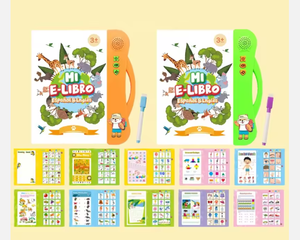 Livres audio bilingues <span class=keywords><strong>espagnol</strong></span>-anglais, livres d'apprentissage précoce Montessori, jouet, livre parlant <span class=keywords><strong>pour</strong></span> enfants avec stylo - Product Image 5