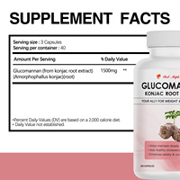 Capsules de fibres alimentaires de Konjac - Supplément de fibres solubles haute puissance, Glucomannane, Santé intestinale et contrôle de l'appétit