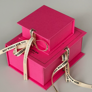 Exquisite Pink Embossed Jewelry Box with Ribbon Detail A Minimalist Packaging Solution for Fine <b>Rings</b> Earrings Bracelet - Product Image 2