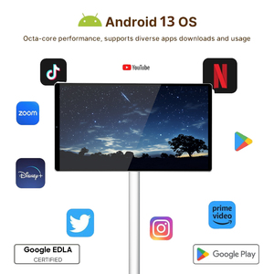 Hot Selling 21.5 Inch Smart Mobile <b>Tv</b> on Wheels White 4GB+64GB Touch Screen Television Interactive Lcd Display 32 Inch Smart <b>Tv</b> - Product Image 3
