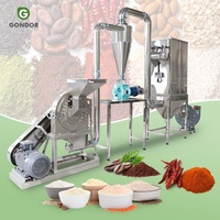 Mini Moulin Pulvérisateur Industriel pour Piments Secs, Fruits, Aliments, Henné, Oignon, Moringa, Farine de Riz et Sucre