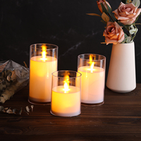 Pilier de bougie LED électrique à batterie européenne de Matti pour la décoration de fête de table d'anniversaire de mariage