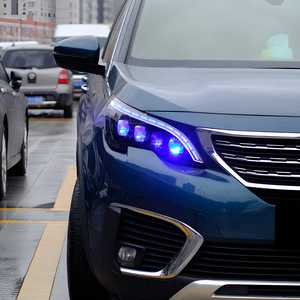 Pour <span class=keywords><strong>Peugeot</strong></span> 4008 <span class=keywords><strong>5008</strong></span> (2017-2020) – Ensemble de feux arrière modifiés avec DRL, clignotants dynamiques LED, phares automatiques à quatre lentilles et accessoires - Product Image 4