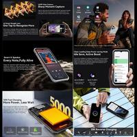 Téléphone robuste Blackview Oscal Marine 3 4G 8+256 Go 6,56' Android 16 Helio G81 Octa Core NFC OTG IP68 Étanche Téléphone mobile d'extérieur