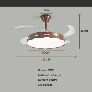 Modern LED Ceiling <b>Fan</b> Light 42 Inch Remote <b>Control</b> Dimmable 3 Color CCT for Living Room - Product Image 2