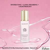 Fond de Teint Hydratant Naturel Bio aux Extraits de Lotus des Neiges et de Tremella, PGA, Couleur Naturelle Impeccable
