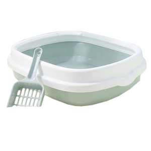 Vente en gros de produits pour animaux de compagnie : Bac à litière pour chat coloré et épaissi, en plastique écologique, anti-éclaboussures, avec <span class=keywords><strong>pelle</strong></span> - Product Image 3