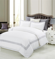 Ensemble de literie Queen Size 100% coton Double couleur 60S longue agrafe haute qualité housse de couette draps tissés Style Design Simple