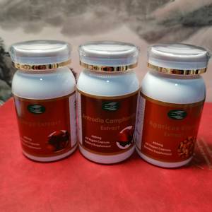 Gratis verzending 3 flessen Antrodia Chaga Agaricus Paddestoel Extract Poeder 30% Polysacharide Capsule - Product Image 2