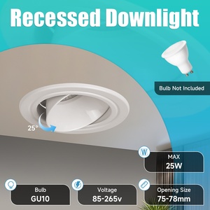 Faretto da Incasso Rotondo Nero <span class=keywords><strong>GU10</strong></span> Max 25W LED, Illuminazione da Soffitto/Interni, Vendita Diretta dalla Fabbrica - Product Image 6