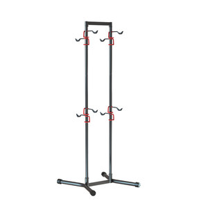 Supporto verticale per 4 biciclette, supporto da garage, supporto a pavimento interno con ganci regolabili, senza foratura, per - Product Image 1