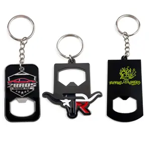 Dễ thương khắc logo Kim Loại Tùy chỉnh keyholder Key Ring bia Móc chìa khóa mở chai Keychain Key chủ Keyring mở chai