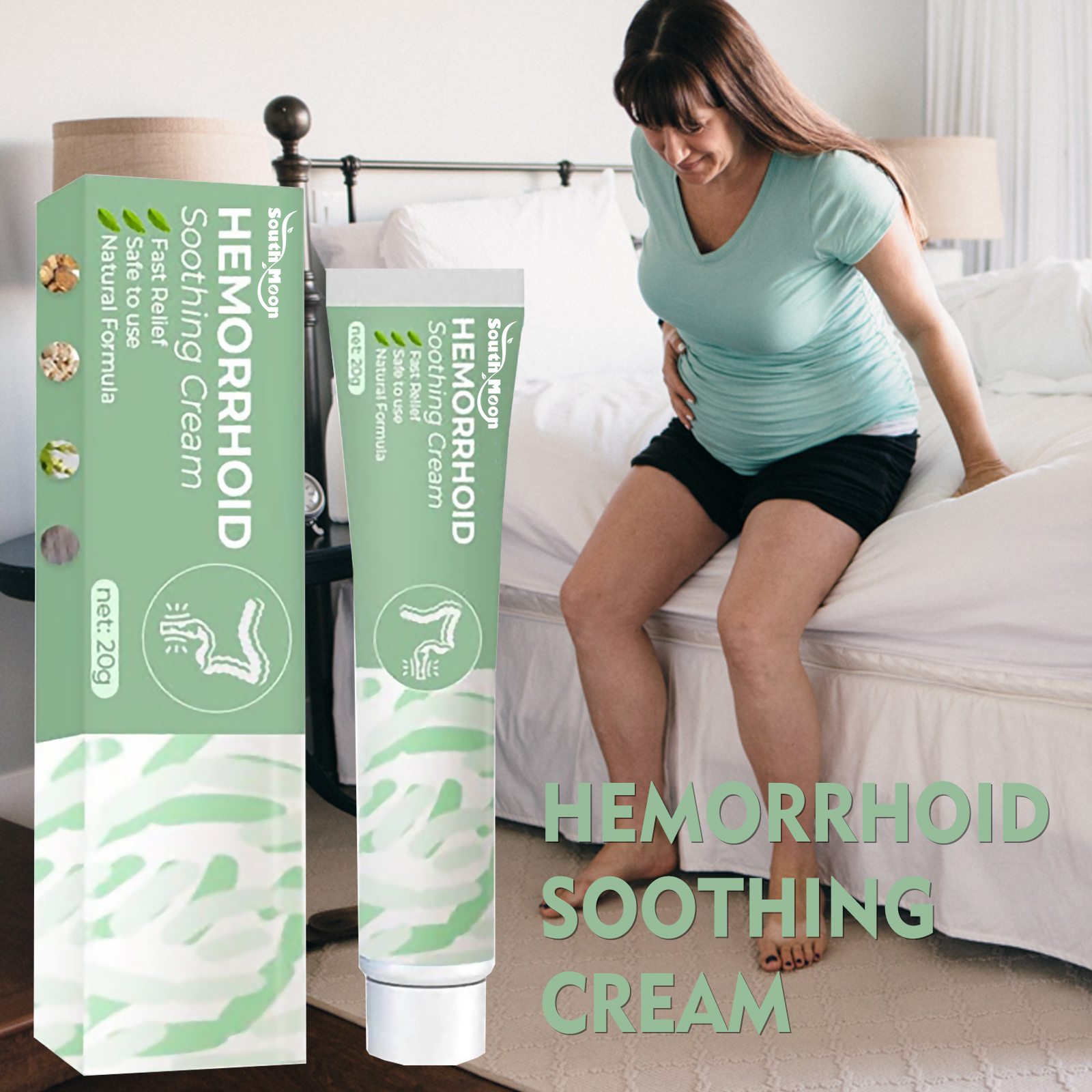 Herbal Hemorrhoid Ointment Smooth Texture & Fast Absorption Cooling Soothing Sensation Relieves Mild Perianal Discomfort