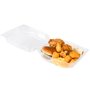 Boîte à hamburger transparente en PET recyclé de 9 pouces, emballage jetable pour emporter, conteneur alimentaire en plastique - Product Image 6