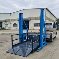 Plateforme de chargement mobile hydraulique industrielle 2000x2000mm 3 tonnes avec rails de sécurité