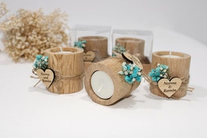 ของตกแต่งงานแต่งงาน,เทียนไม้แบบชนบทส่วนตัวของชำร่วยงานแต่งสำหรับแขกจำนวนมาก - Product Image 4