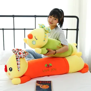 Funny Stuffed Animals Cotton Duck Strip Cute Soft Bed Cushion Animal Pet Pillow Plush Toy