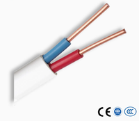 Câbles Électriques Blancs 2 ou 3 Brins en Cuivre PVC BVVB, Résistants au Feu et à la Chaleur, pour Câblage Domestique et Bâtiment