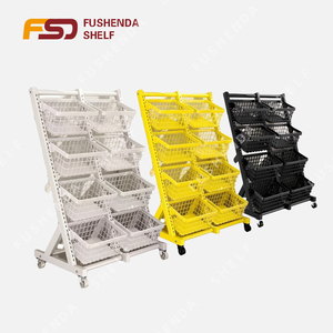 상업용 금속 슈퍼마켓 진열대 (50-80kg 용량) 사탕/사진칩 진열대 편의점 진열대 바구니 포함 - Product Image 4