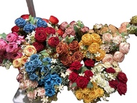 Vente en Gros de Bouquets de Roses Artificielles en Soie pour Décoration de Table de Mariage en C-1366