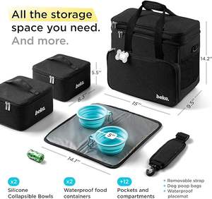 Free sample <b>Dog</b> <b>Travel</b> Bag - <b>Travel</b> Pet Organizer with Food Container and <b>Bowls</b>, Perfect for Weekend Camping - Product Image 6