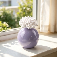 Diffuseur d'huiles essentielles en céramique 100 ml, fait main, en porcelaine, motif floral, parfum d'ambiance, désodorisant en plâtre aromatique