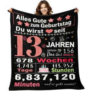 Manta de Franela con Estampado Variado de Frases de Cumpleaños, Manta para Siesta, Cálida, Súper Suave para Cama, Sofá, Personalizable - Product Image 3