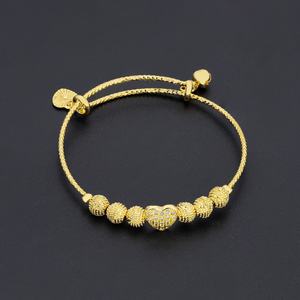 JXX - Juego de Brazaletes de Latón al por Mayor con Circonitas, Ajustables, Chapados en Oro, Estilo Indio, para Mujer - Product Image 4