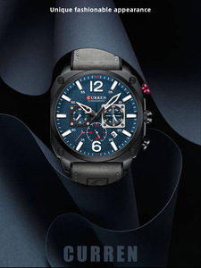 Curren Nam Đồng Hồ Thạch Anh Không Thấm Nước Người Đàn Ông Đồng Hồ Đeo Tay Kinh Doanh Thể Thao Người Đàn Ông Của Đồng Hồ Với Ngày Chính Hãng Da Nam Đồng Hồ 8398 Relogio - Product Image 5