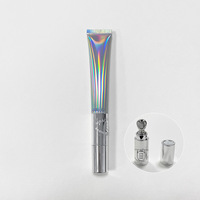 Tube de crème pour les yeux de 20 ml, rouge, blanc, or, en plastique souple, flacons à presser avec rouleau de massage en aluminium, tube de crème pour les yeux électrique personnalisé