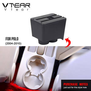 Vtear Car-styling decorazione accessori parti copertura 2010 per VW <span class=keywords><strong>Polo</strong></span> 9n 6R bracciolo interno Console centrale bracciolo scatola di immagazzinaggio - Product Image 2