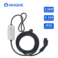 Cargador Portátil para Vehículos Eléctricos de 3.5KW, Tipo 2, 16A, Cable de 5M, Garantía de 24 Meses