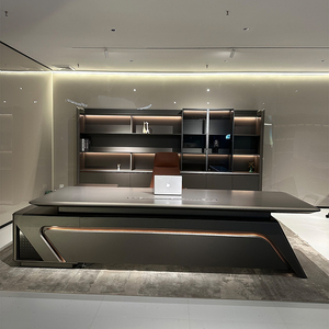 Sang trọng văn phòng hiện đại bảng cao cấp thiết kế điều hành l-hình CEO Ông Chủ bàn cho nhà hoặc thương mại usewholesale - Product Image 2