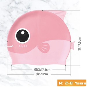 Gorro de natación de silicona suave para mujer, diseño de dinosaurio de dibujos animados, color puro, alta elasticidad, impermeable y ecológico - Product Image 2