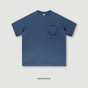 Camiseta de hombre de marca de moda retro holgada de manga corta con bolsillo cargo tridimensional con efecto lavado, para primavera y verano - Product Image 3