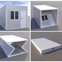 Conteneur pliable 20 pieds 40 pieds en gros, maison conteneur préfabriquée en acier galvanisé conforme aux normes CE, logement temporaire portable pour camp et bureau