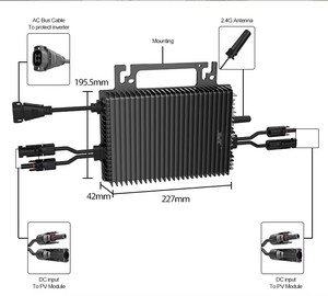 แผงโซลาร์เซลล์ขนาดเล็ก 800 วัตต์ สำหรับใช้ในบ้าน ติดตั้งง่ายด้วยตัวเอง AC 230V มาตรฐาน IP67 ควบคุมผ่านแอปมือถือ - Product Image 3