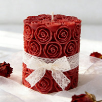 Neue Ideen zum Valentinstag: Zylindrische Rosen-Aromatherapie-Kerzenform aus Silikon, DIY Tulpenstrauß Gips-Modell