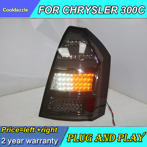 2 pièces de feux arrière à LED pour <span class=keywords><strong>Chrysler</strong></span> 300C, années 2005-2008, noir fumé, avec feux de stationnement + marche arrière + feux de position - Product Image 5