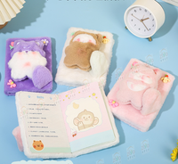 Carnet de notes en peluche renard de dessin animé mignon, agenda A5 doux et moelleux, papeterie scolaire pour étudiants, écriture manuscrite, A5 Kawaii en peluche moelleuse