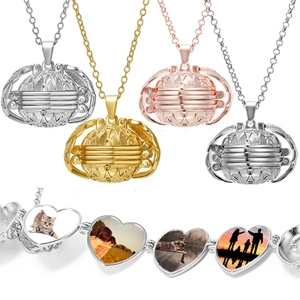 <span class=keywords><strong>Collier</strong></span> pendentif en forme de cœur ouvert avec ailes d'ange en or, cadeau <span class=keywords><strong>pour</strong></span> femme, vente en gros, <span class=keywords><strong>pour</strong></span> petite amie - Product Image 1