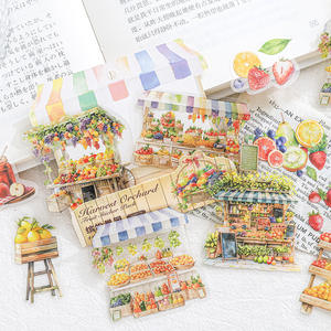 30 autocollants par paquet Harvest Orchard Series Décoratif Aménagement Paysager Fruit Matériel Thème 6 modèles - Product Image 4