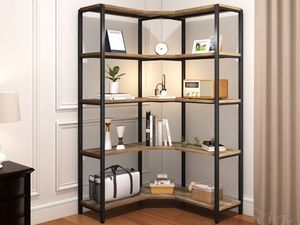 Libreria ad Angolo a 5 Ripiani con Spazio di Archiviazione, Fornitore di Fabbrica all'Ingrosso - Product Image 5