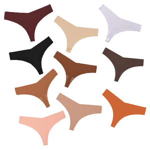 Slip Bikini Donna Senza Cuciture a Vita Bassa in Nylon Confortevole a V per Uso Quotidiano - Product Image 2
